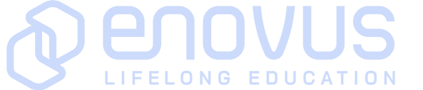 Logo de Enovus en azul casi blanco