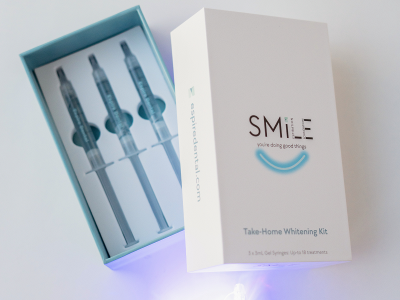 image showing a box of take home whitening tools