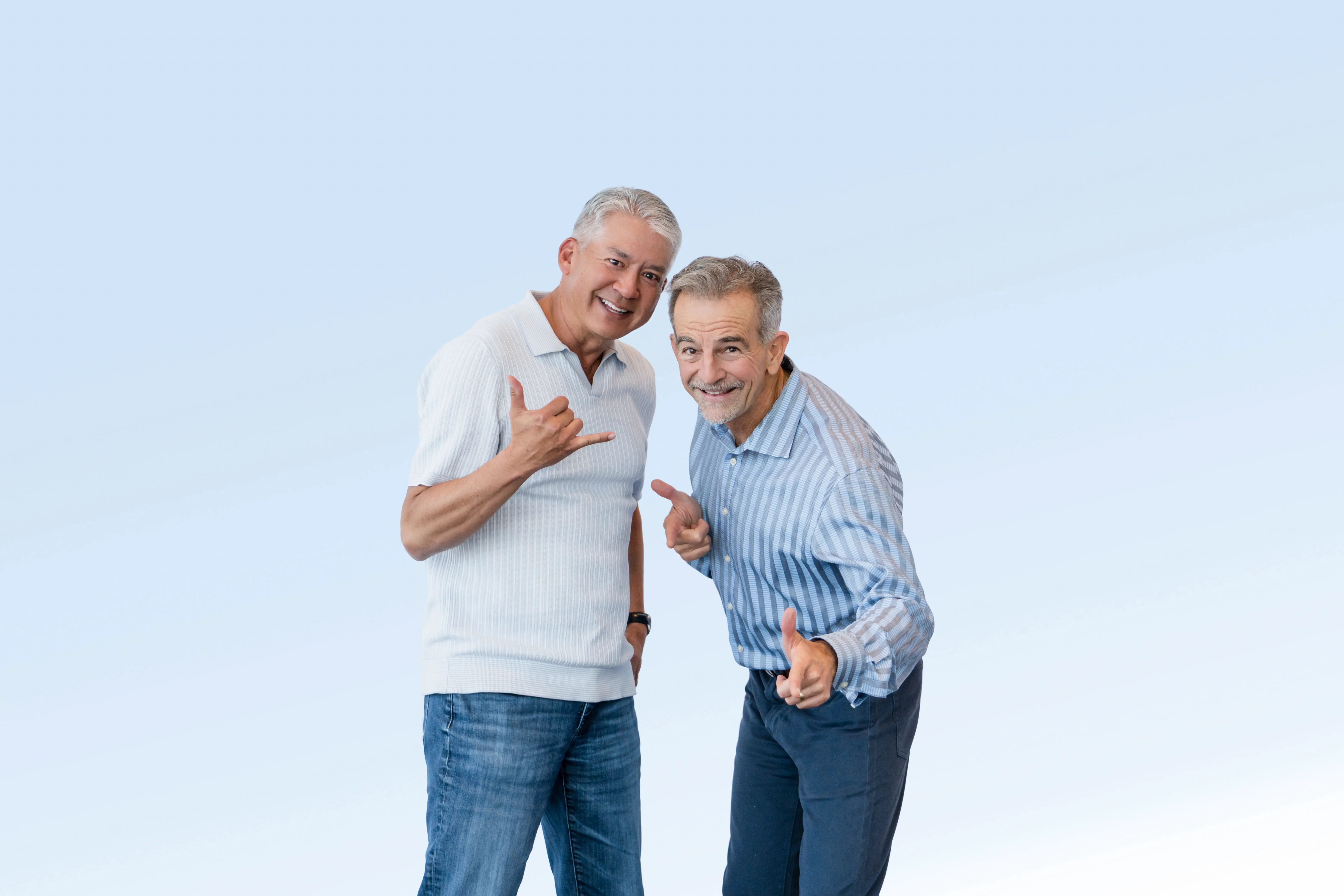 world renowned sedation dentist dr jeff gray and dr greg hurtado posing at their la mesa office