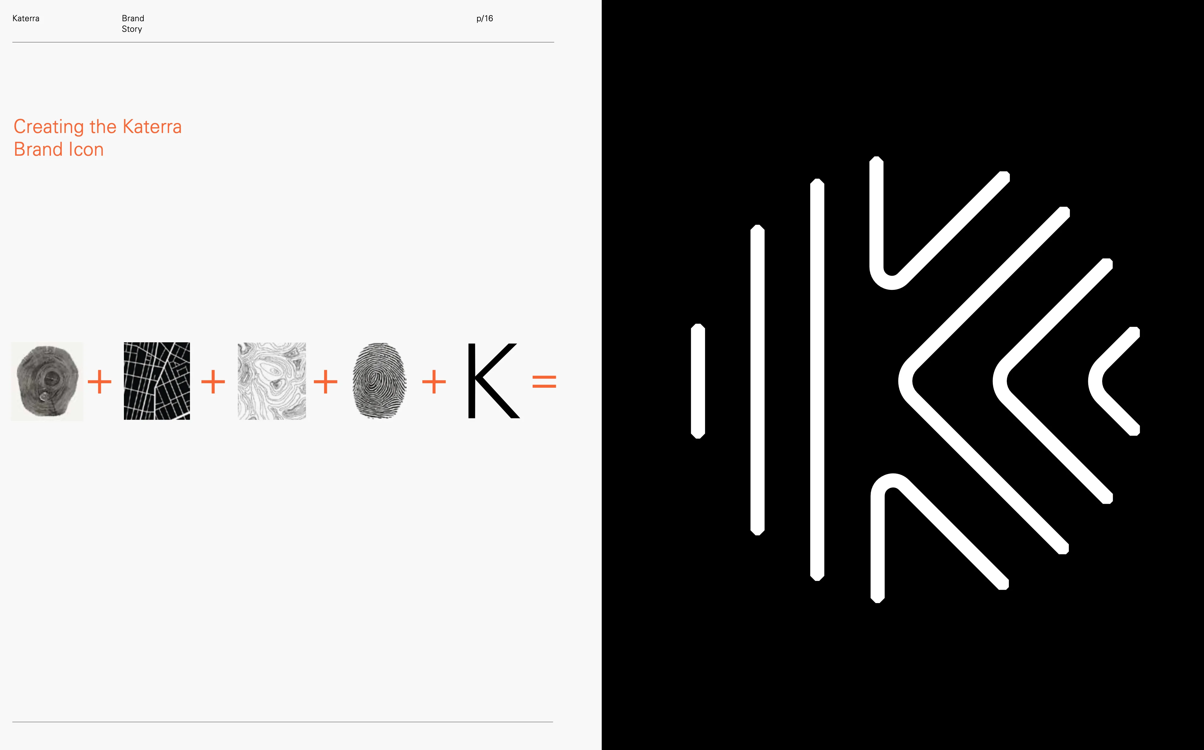 Katerra brand icon story showing evolution of visual identity