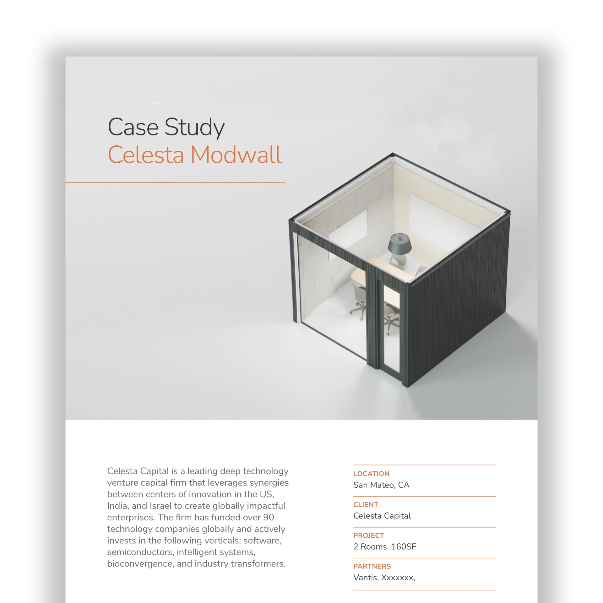 Modwall branded marketing material with tile design samples