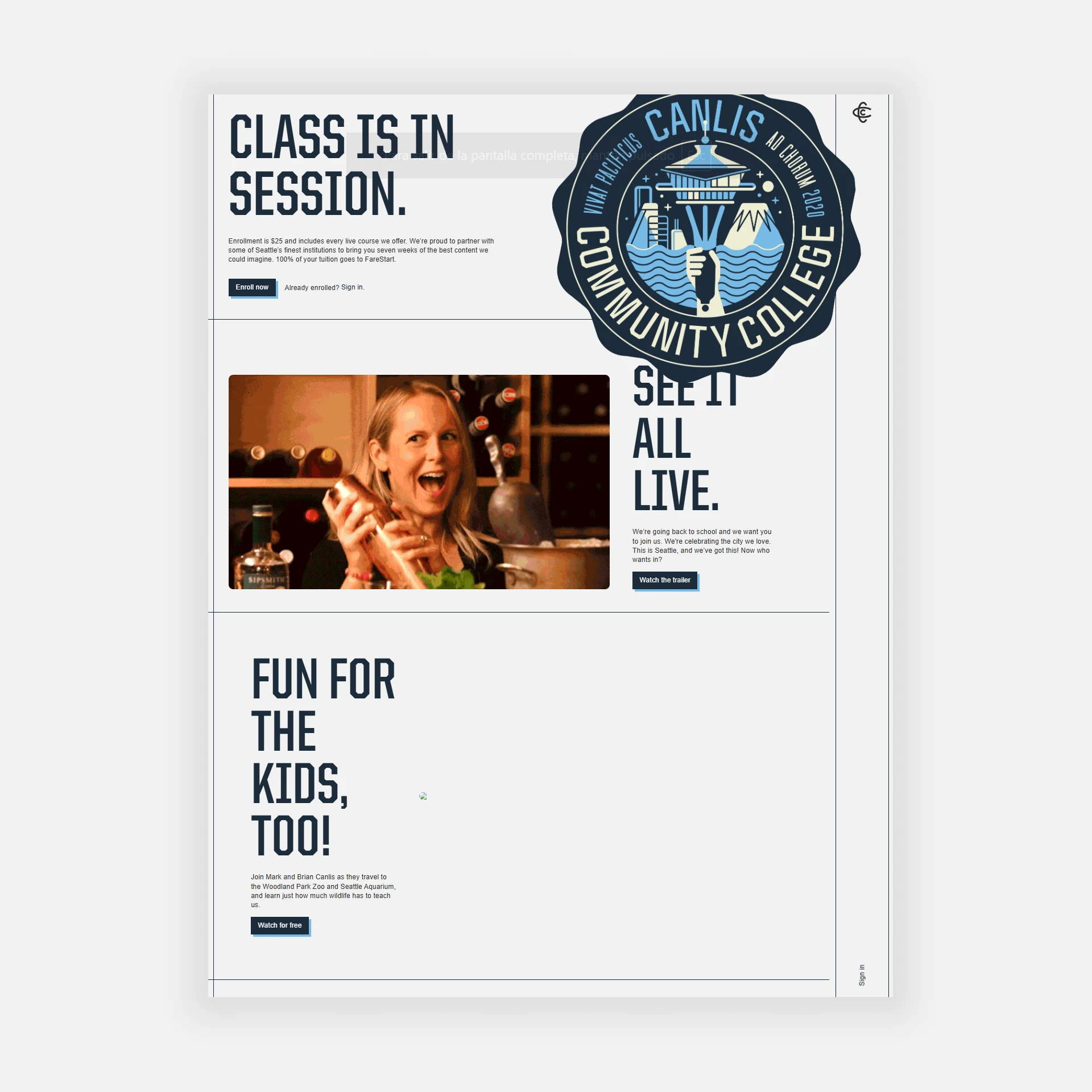 Canlis Community College branded event photography and collateral