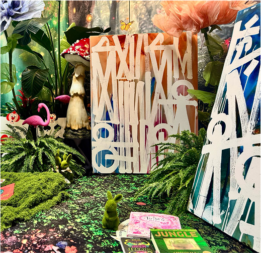 RETNA & Kvitkova Vanil — storefront installation in Los Angeles