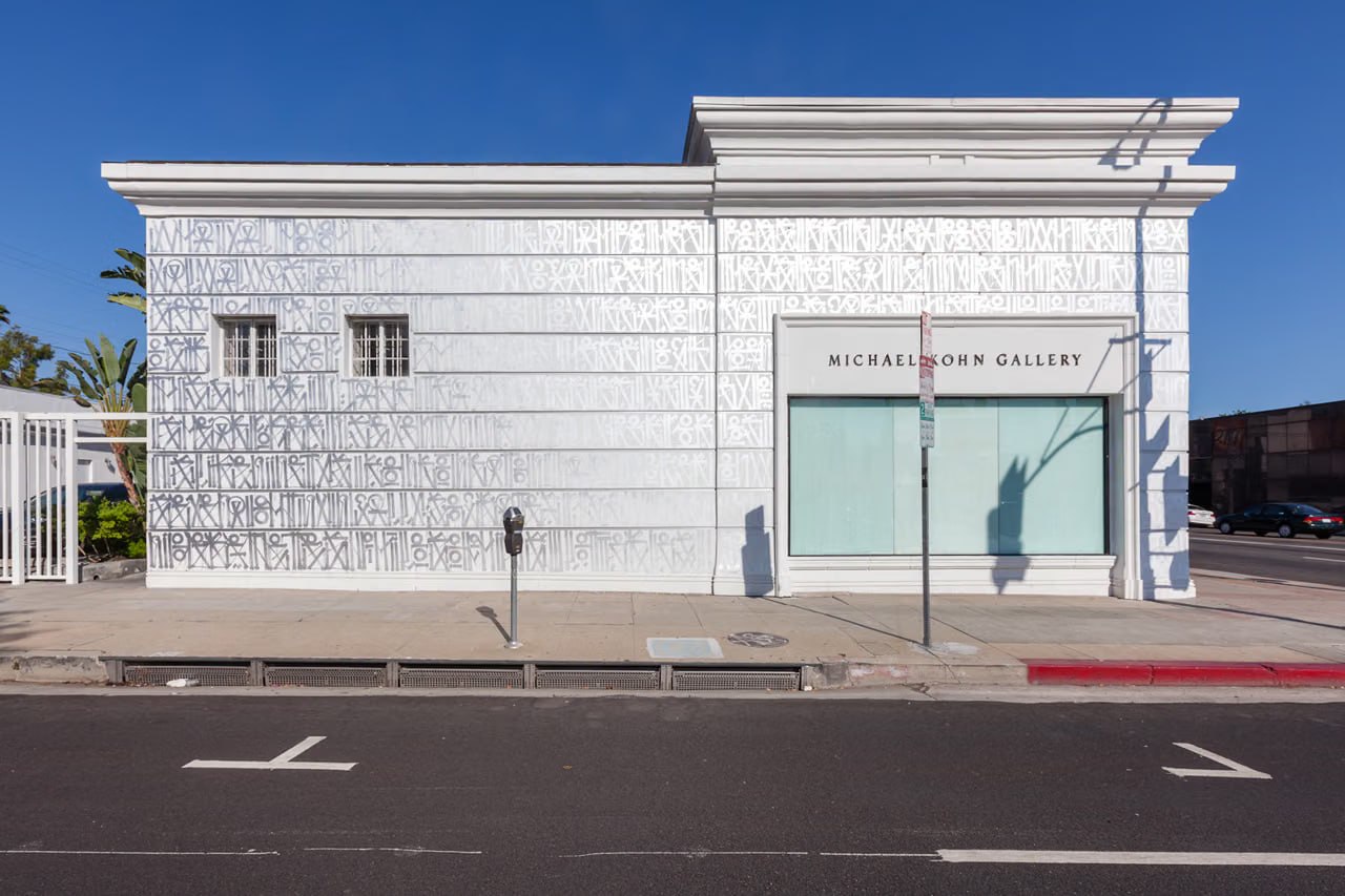RETNA & Michael Kohn Gallery — Beverly Boulevard facade with calligraphic relief