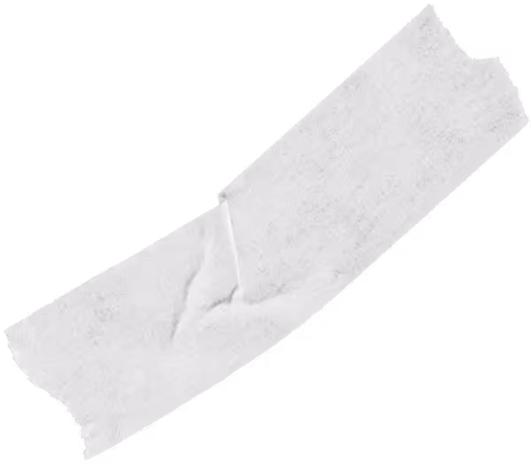 Tape strip left corner