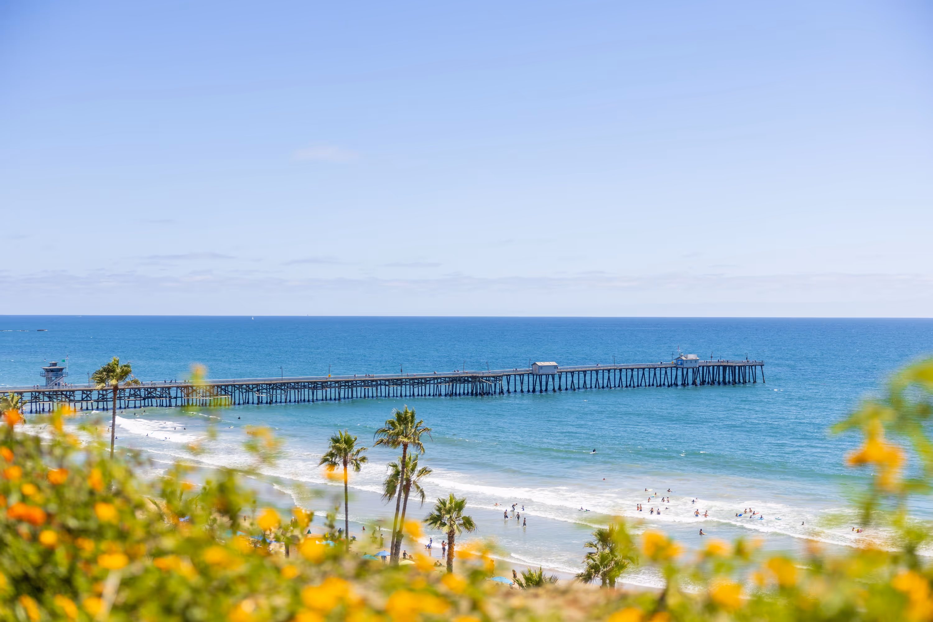 A pier near the southern Orange County CA coast line where Oso Pest Control operates. 