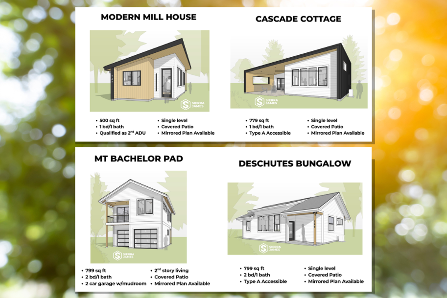 Four New Pre-Approved Housing Plans Now Available Through the City of Bend