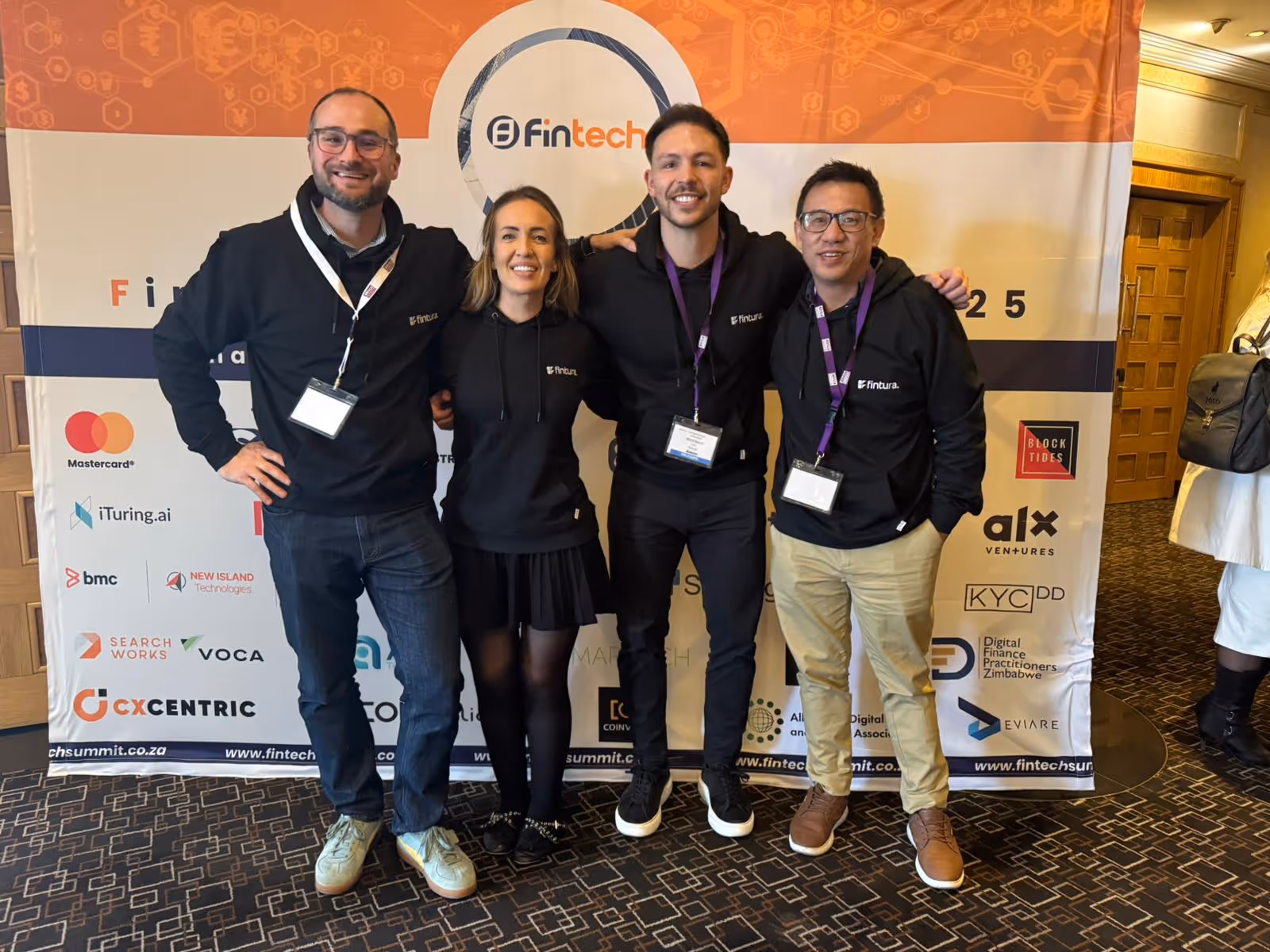Fintura team celebrating after winning the South African Startup World Cup 2025 at FinTech Summit Africa