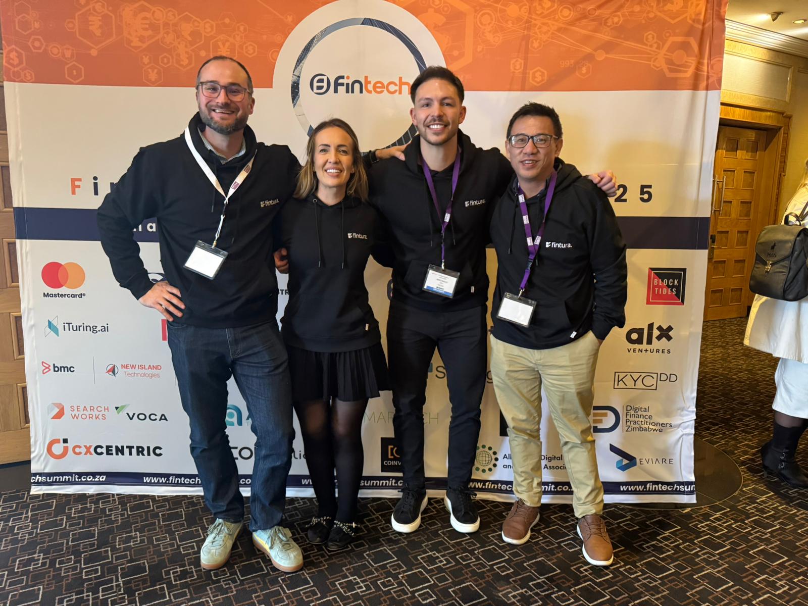 Fintura team celebrating after winning the South African Startup World Cup 2025 at FinTech Summit Africa