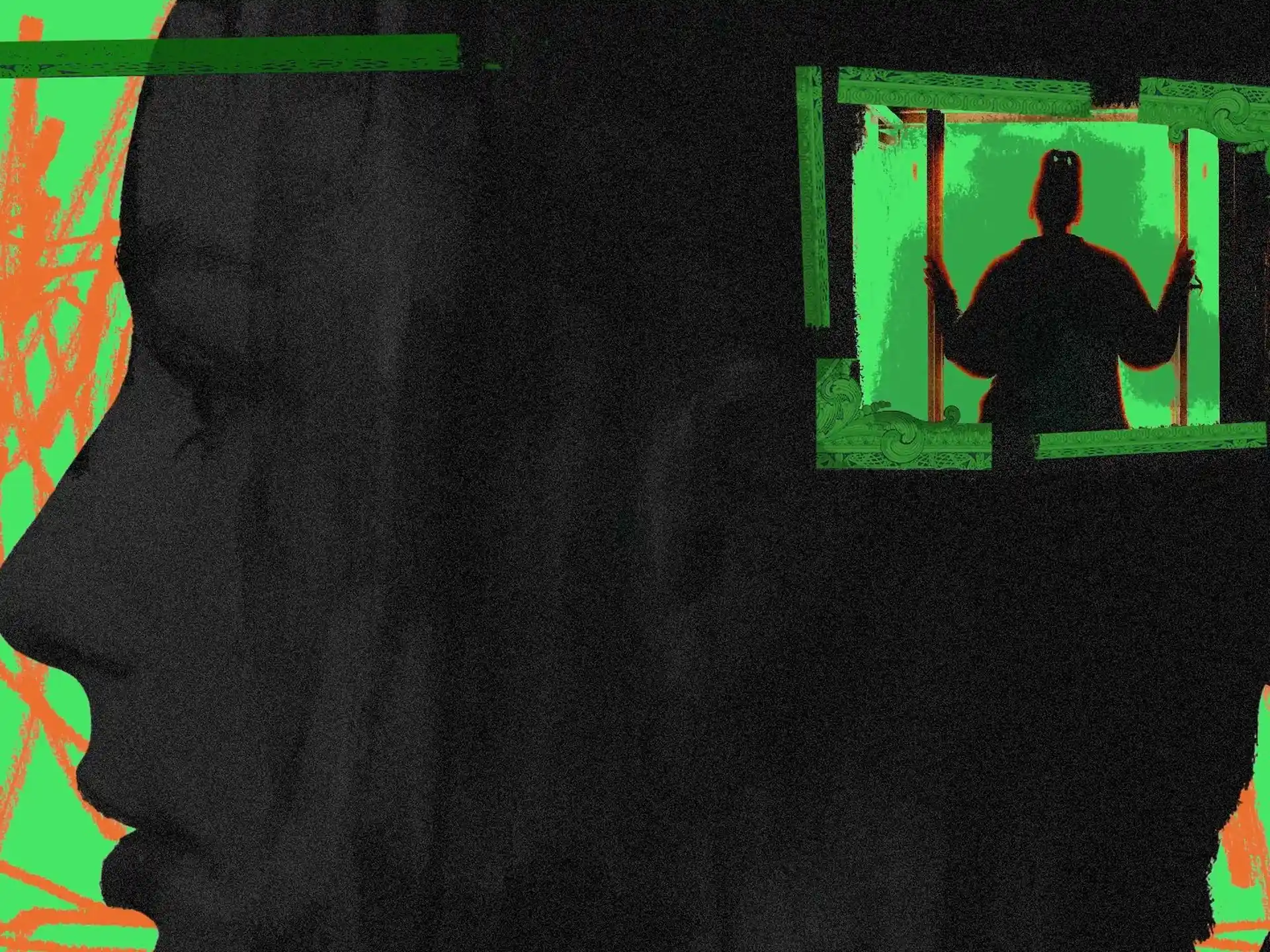 illustration of woman trapped in mind