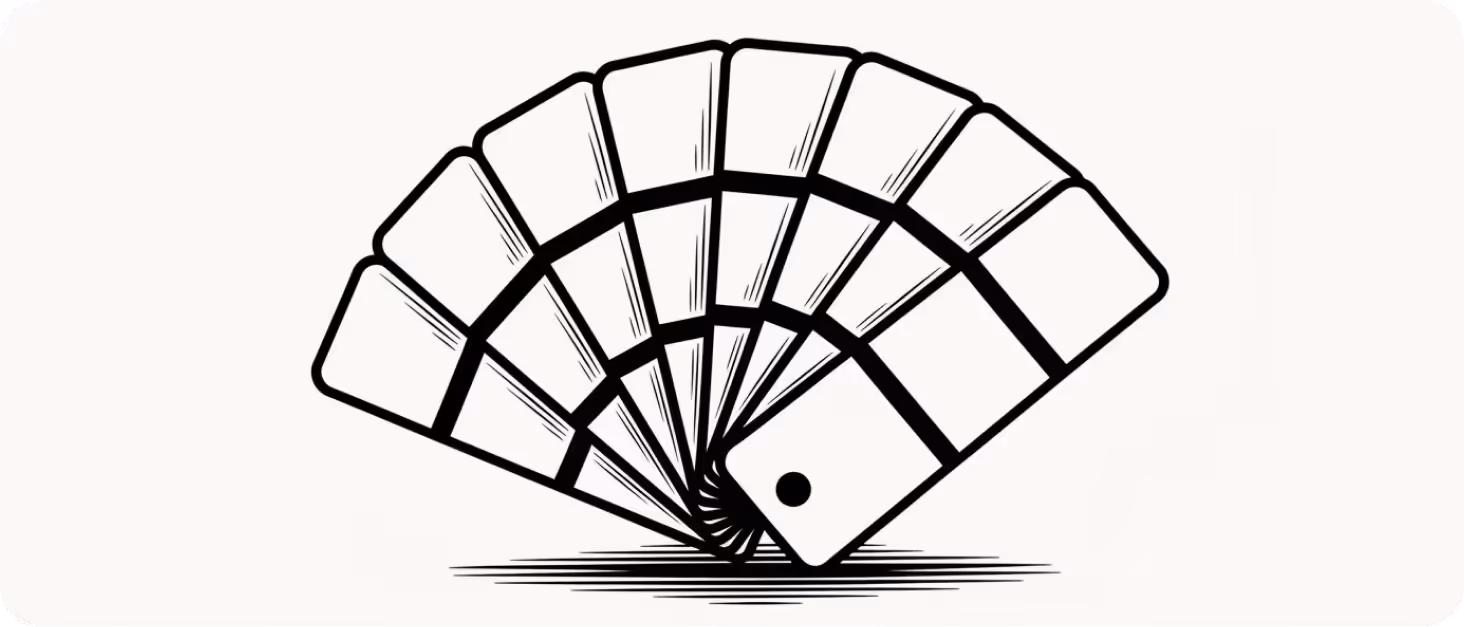 Folding hand fan illustration