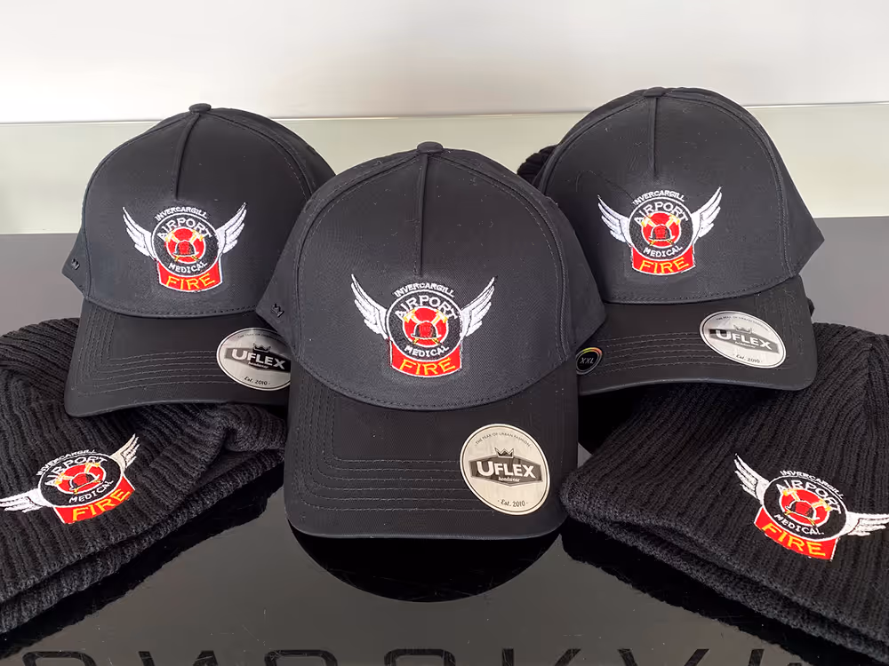 Embroidered caps and beanies