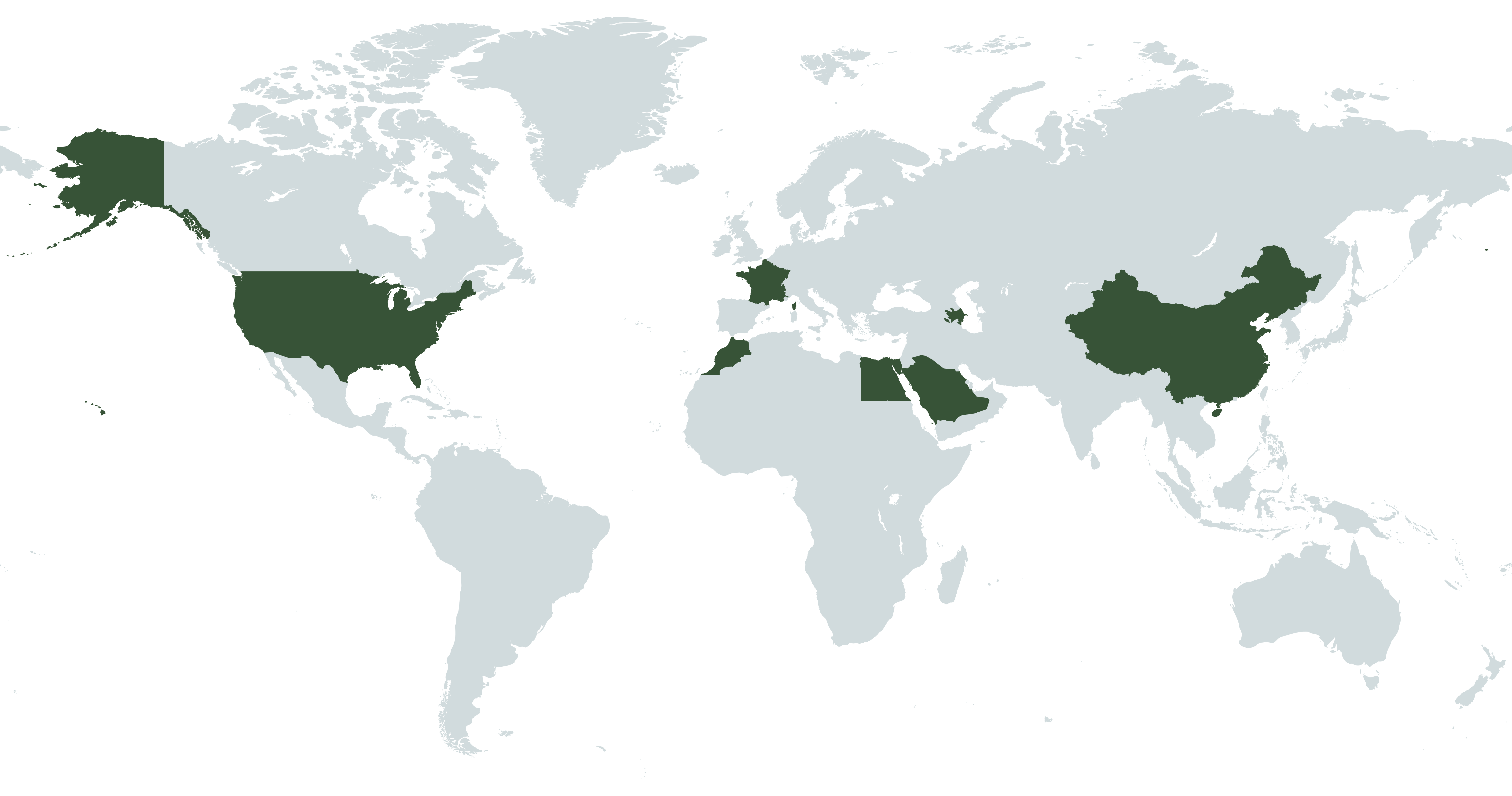 Map showing Oikos' impact in several nations across the world