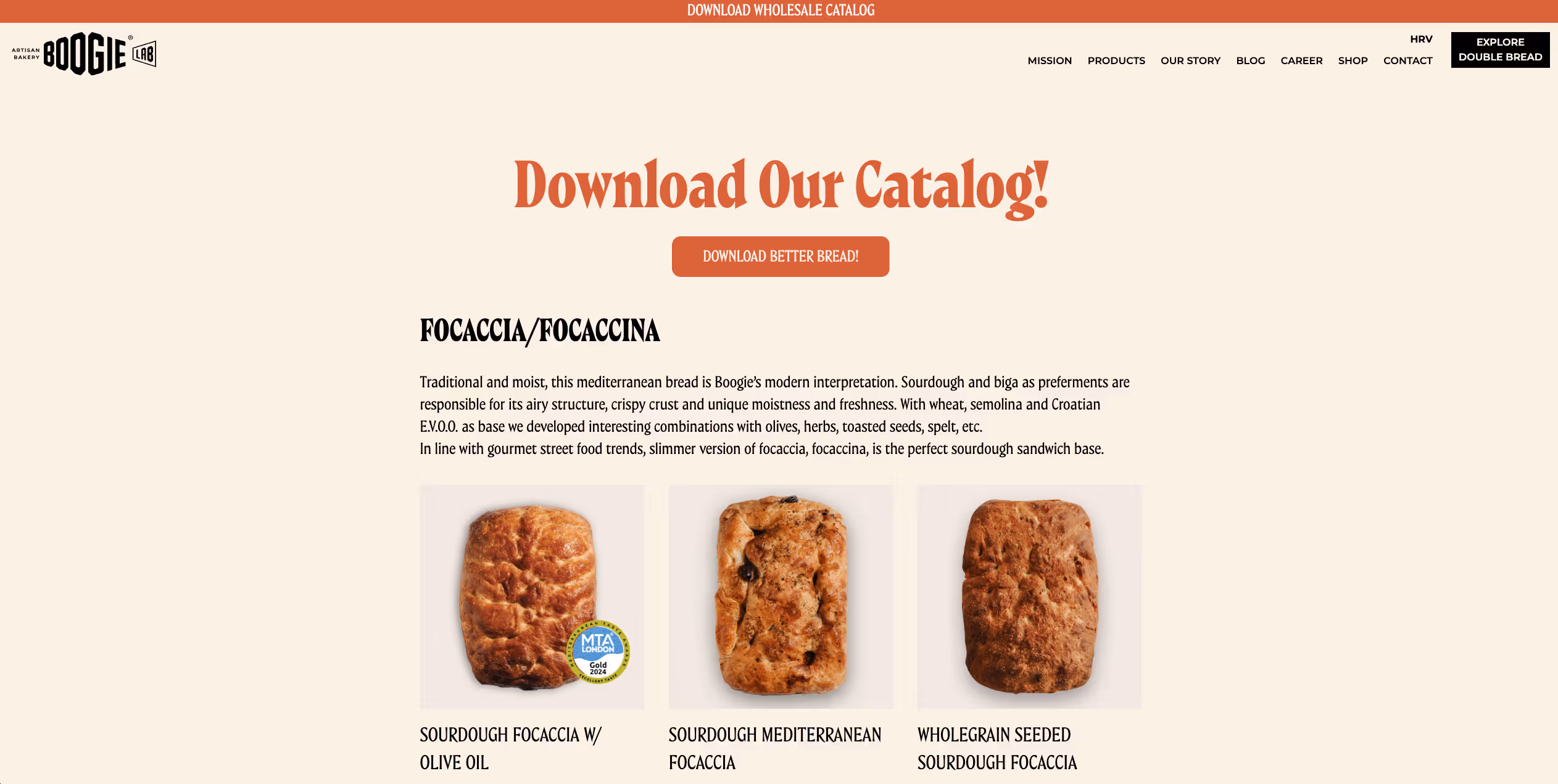 Boogie Bakery Spletna stran