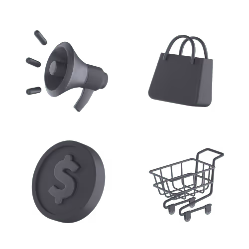 3D Black Friday Mini Icons
