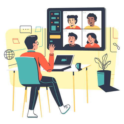Remote Working & Online Collaboration Illustrations