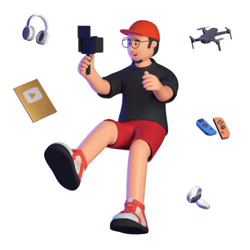 3D Vlogger Illustrations