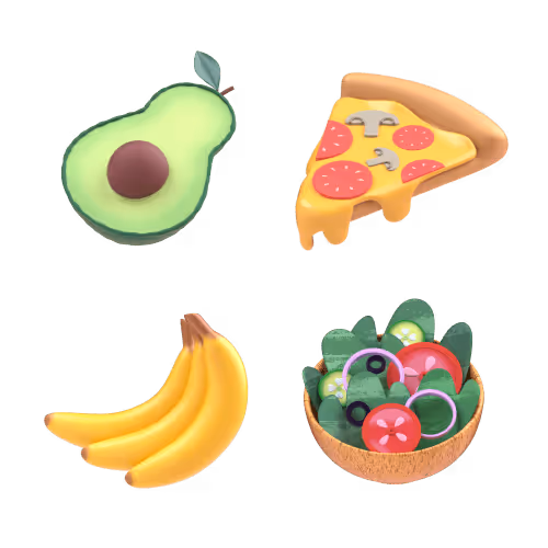 3D Food & Nutrition Icons