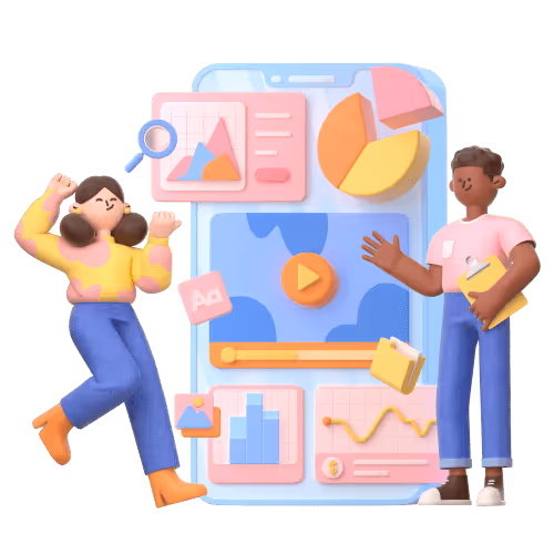 3D Digital Marketing Illustrations