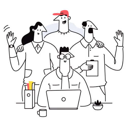 Company Teamwork Illustrations