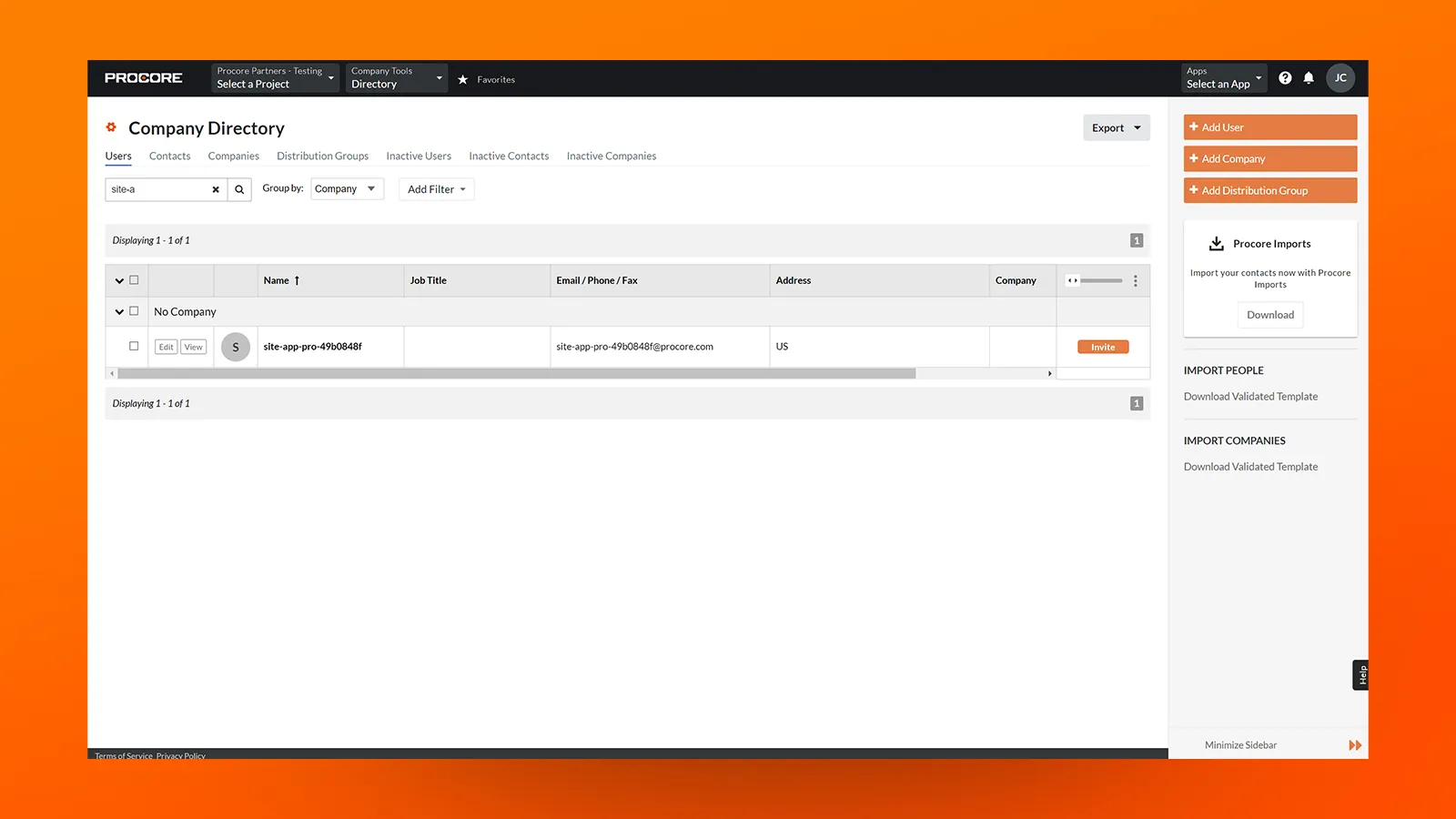 Image of the company directory