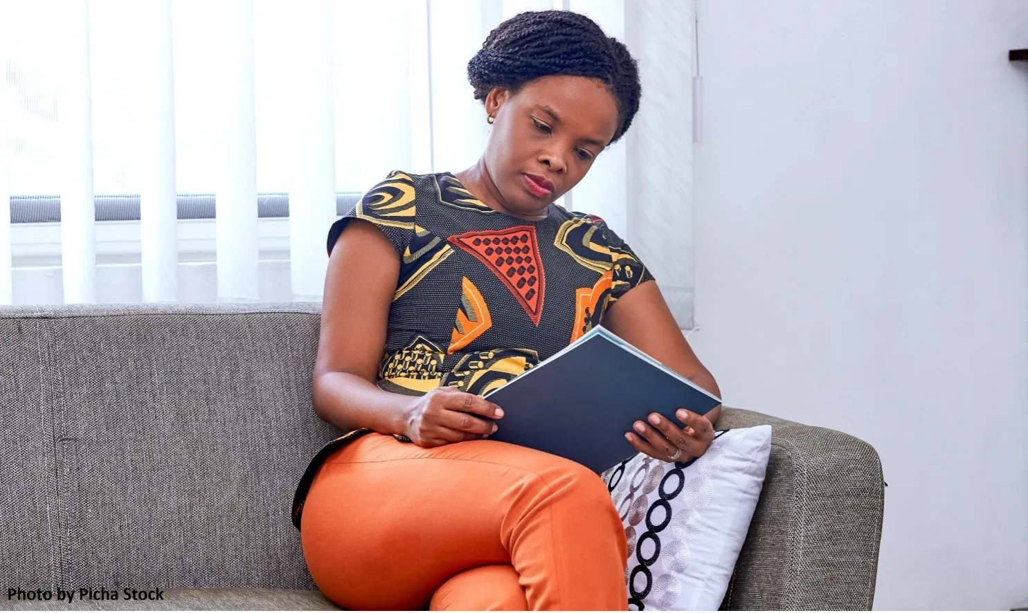 Woman reading a business plan