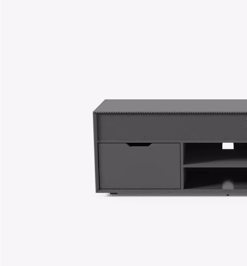 Shadow gaming media unit on white background