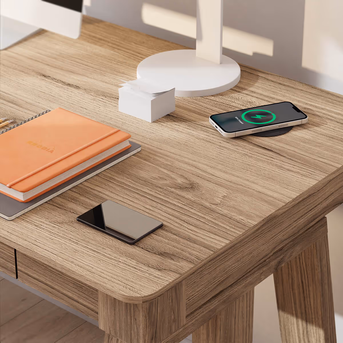 Close up of the control screen on the Nora sit stand desk