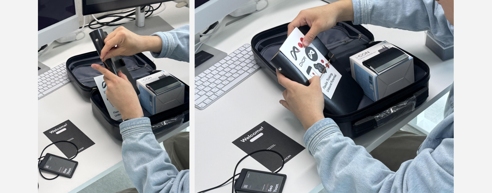 무한한 가능성을 함께 만들어갈 DXQR의 첫 인사, 웰컴키트