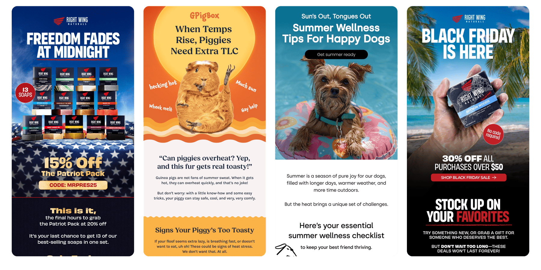 Email Campaign Designs for Our Retainer Clients