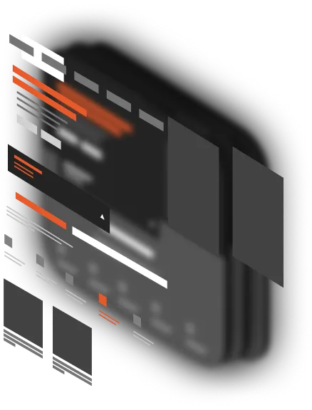 Phase two illustration: storefront wireframe dissolving into a fluid, intent-driven interface