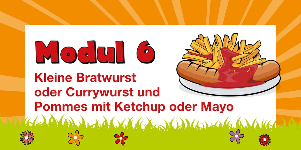 Eine Überschriftgrafik zeigt einen Teller mit Pommes und einer Currywurst.