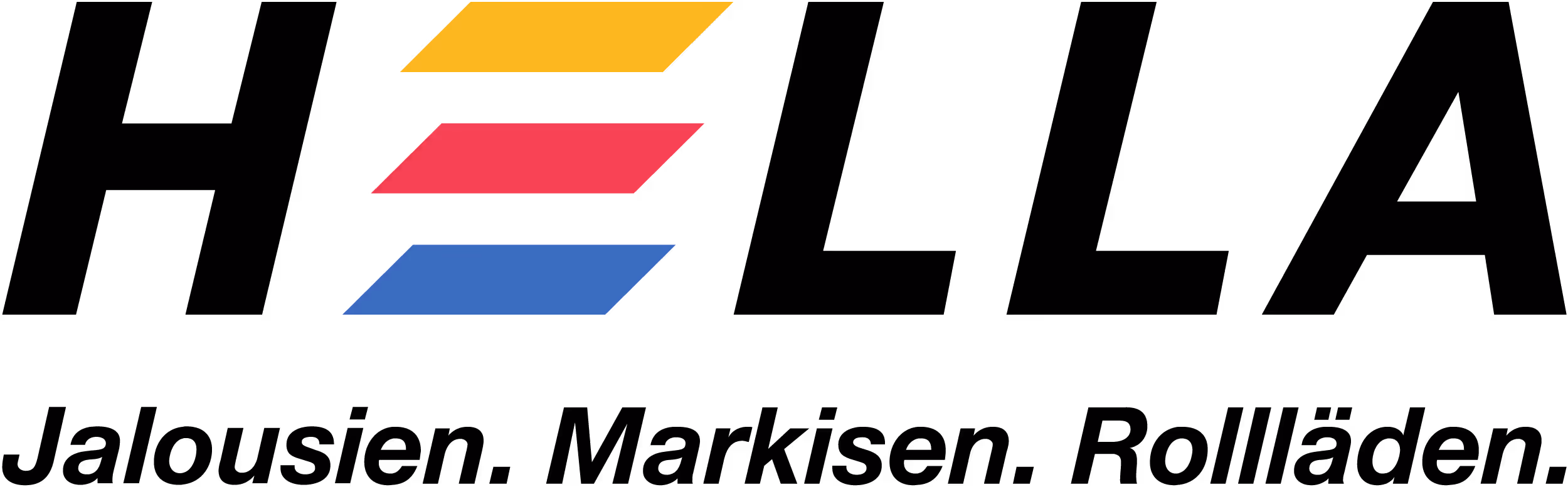 Logo der Firma Hella für Jalousinen, Markisen und Rollläden