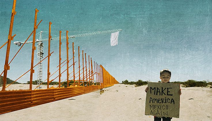 Architecture students from TU delft, scenarios of Donald Trump's border wall, Netherlands, 2017