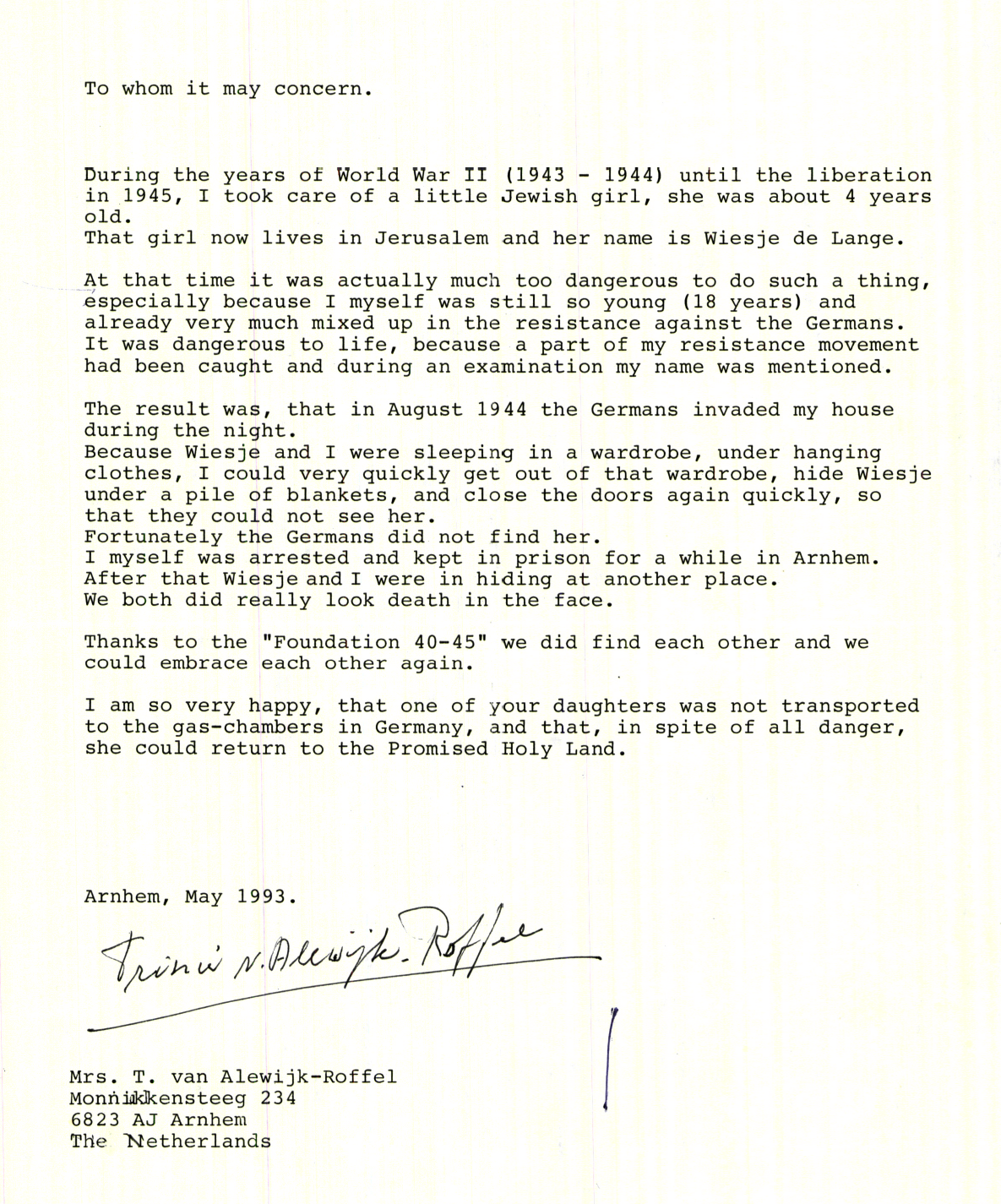 a document from the digital database of the righteous among the nations