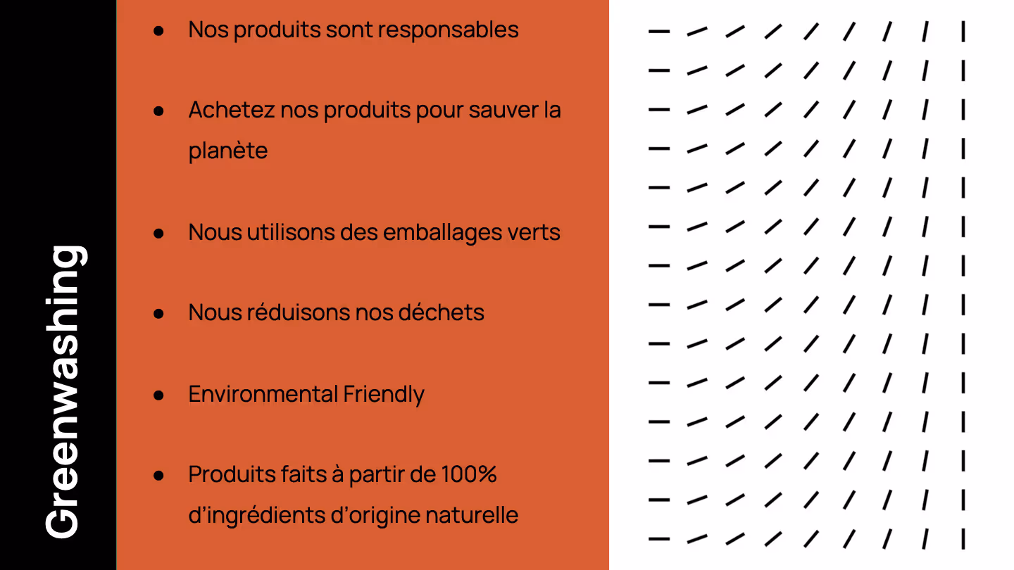 Texte expliquant les les pratiques trompeuses menant au greenwashing