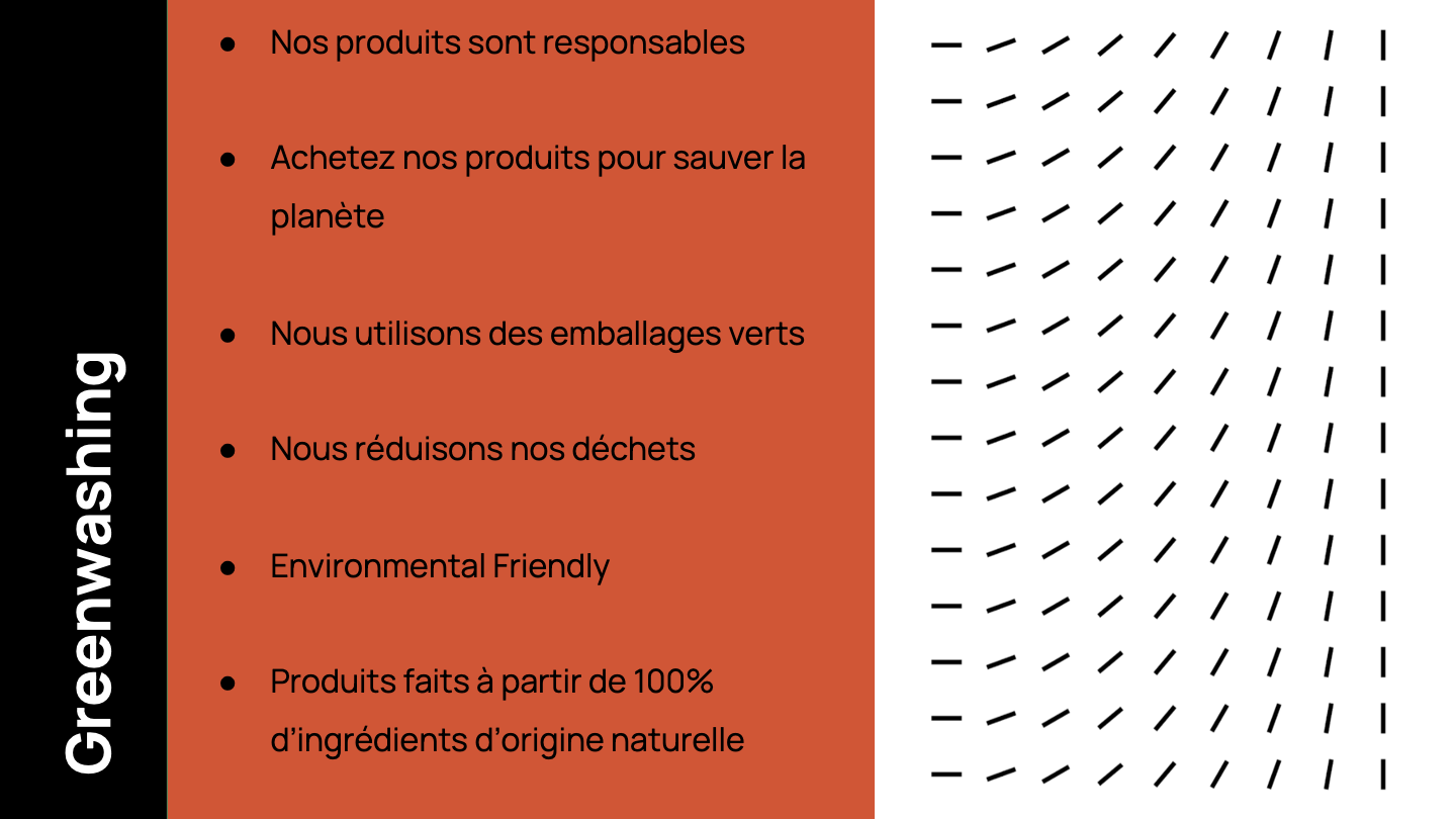 Texte expliquant les les pratiques trompeuses menant au greenwashing
