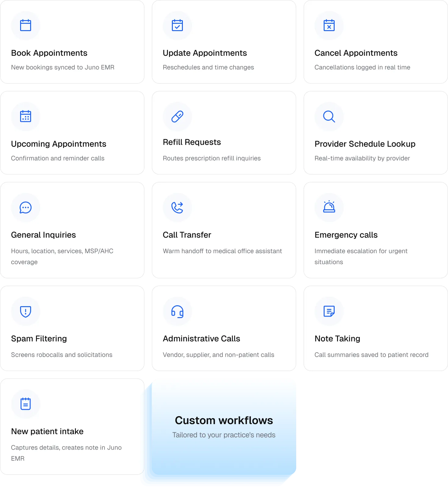 Juno EMR Workflows