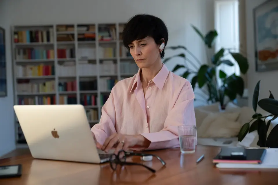Dott.ssa Antonella Digilio durante una sessione di counseling online