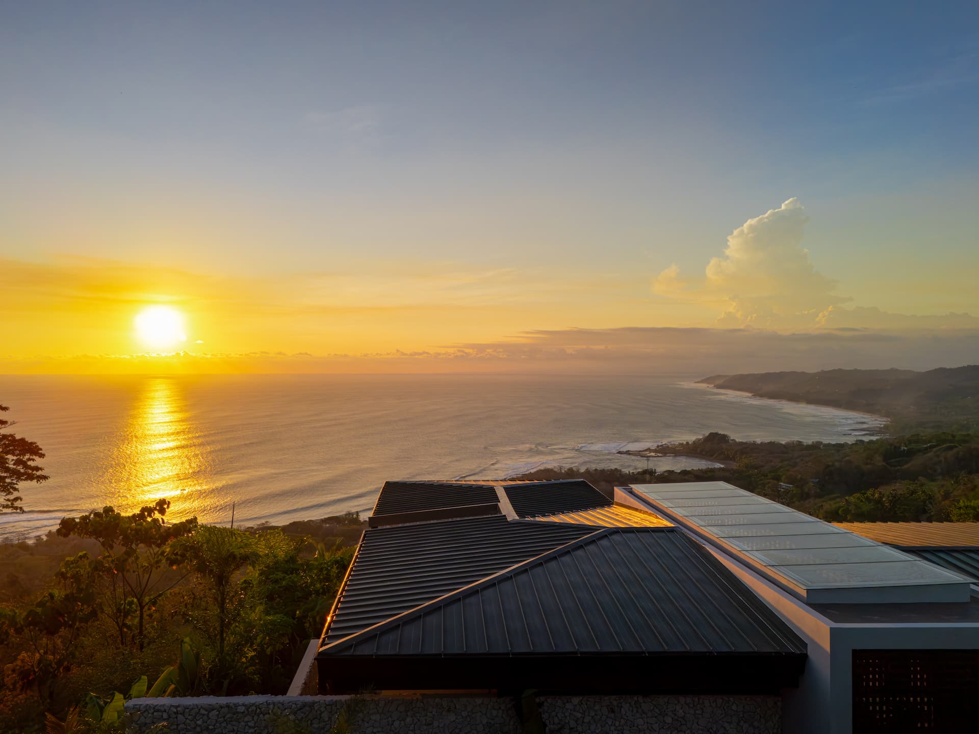 Villa Kuji Biri sunset Pacific coast Santa Teresa Costa Rica
