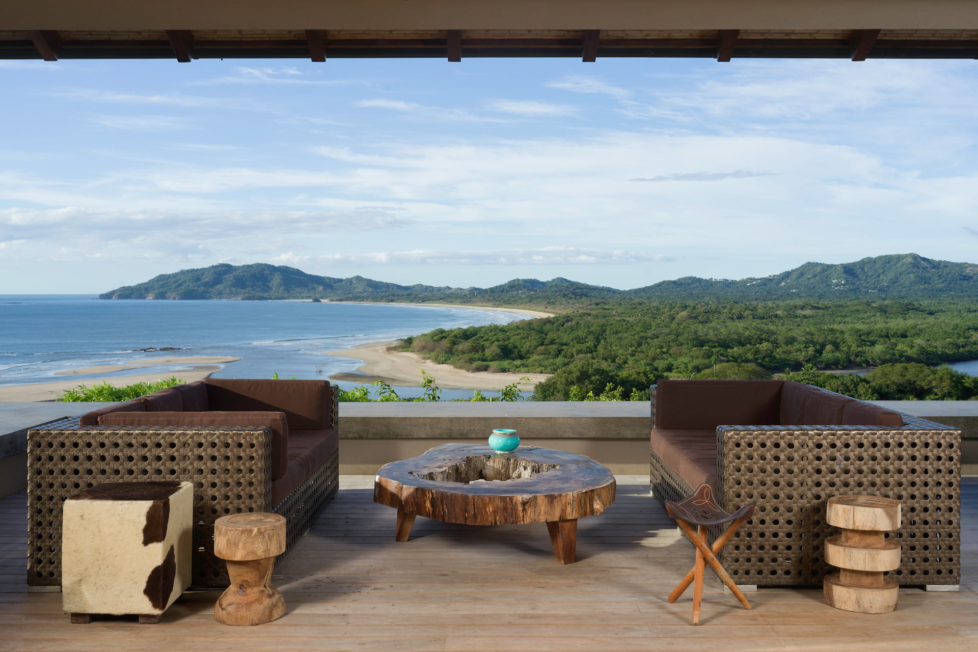 Casa Alang Alang terrace Tamarindo estuary Pacific Ocean view Costa Rica