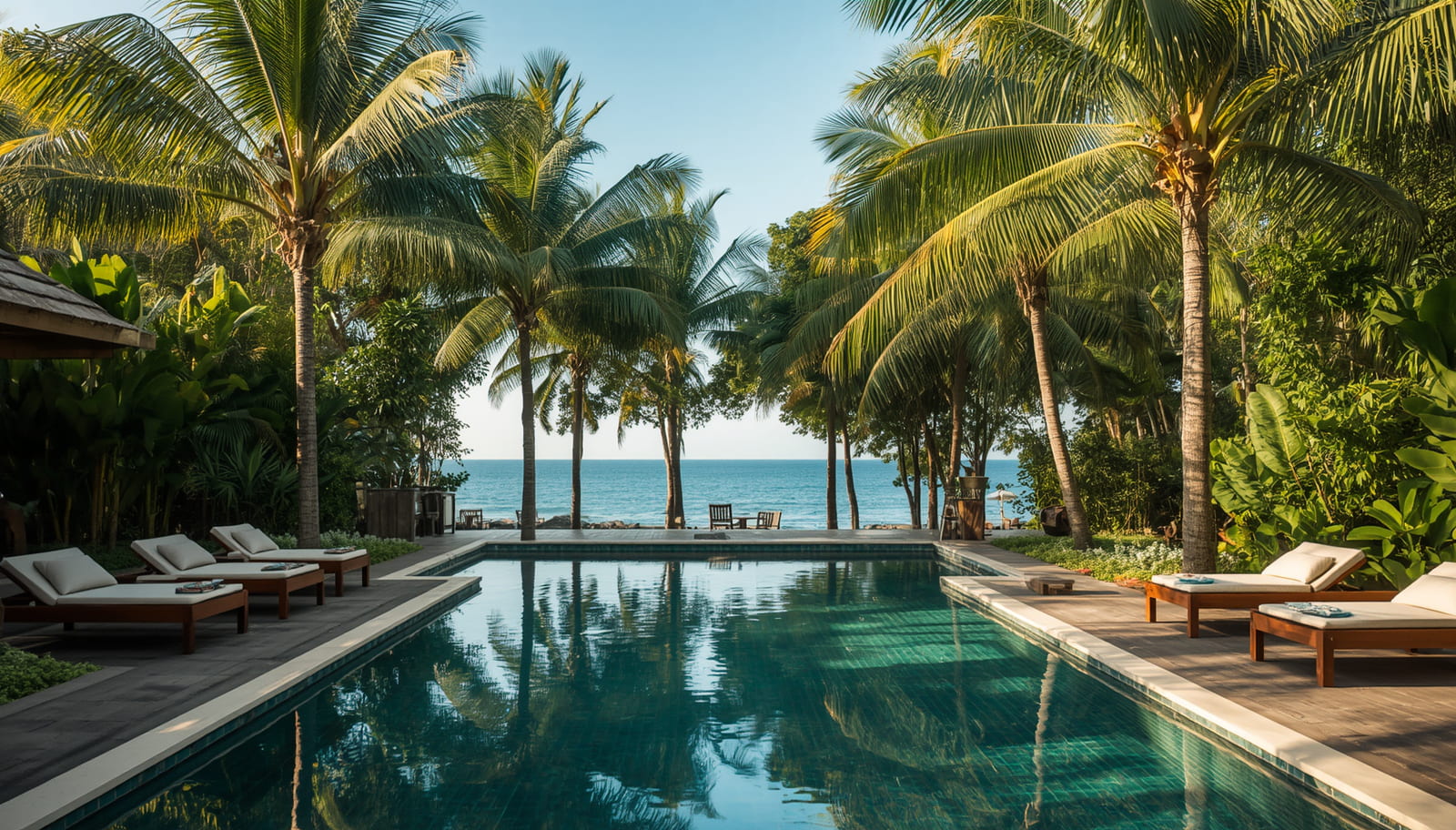 Private pool at a family villa in Costa Rica