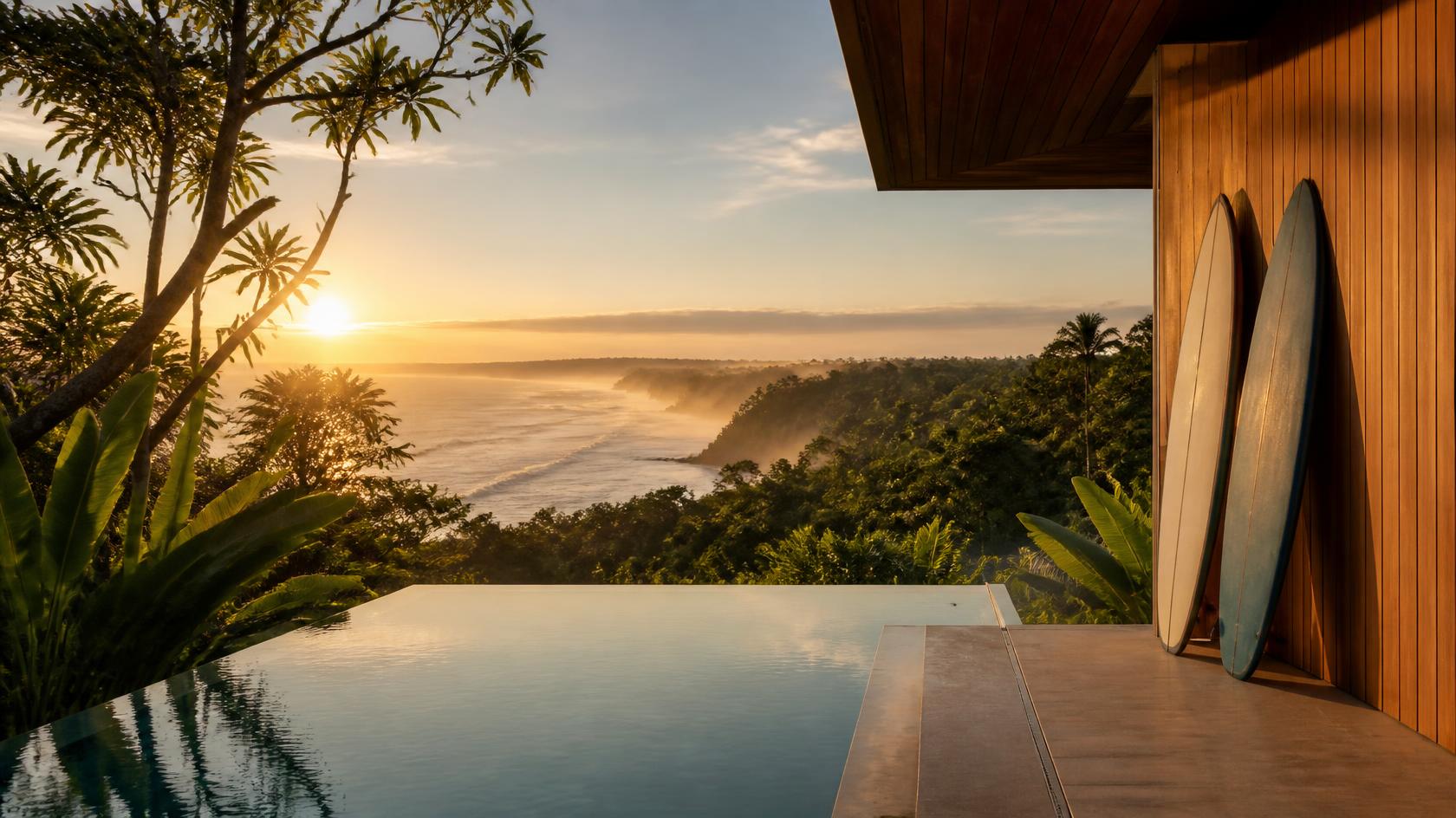 Surf on Costa Rica's Pacific coast, close to a private villa