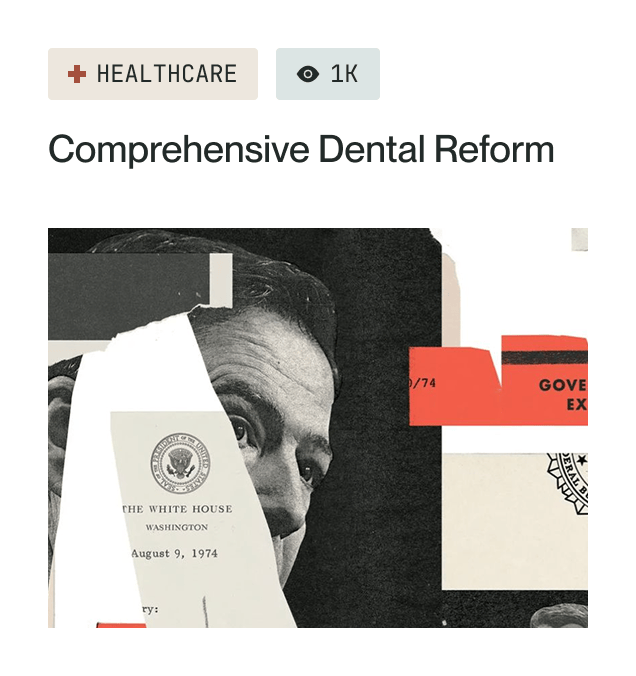 Card showcasing a share-able policy act.