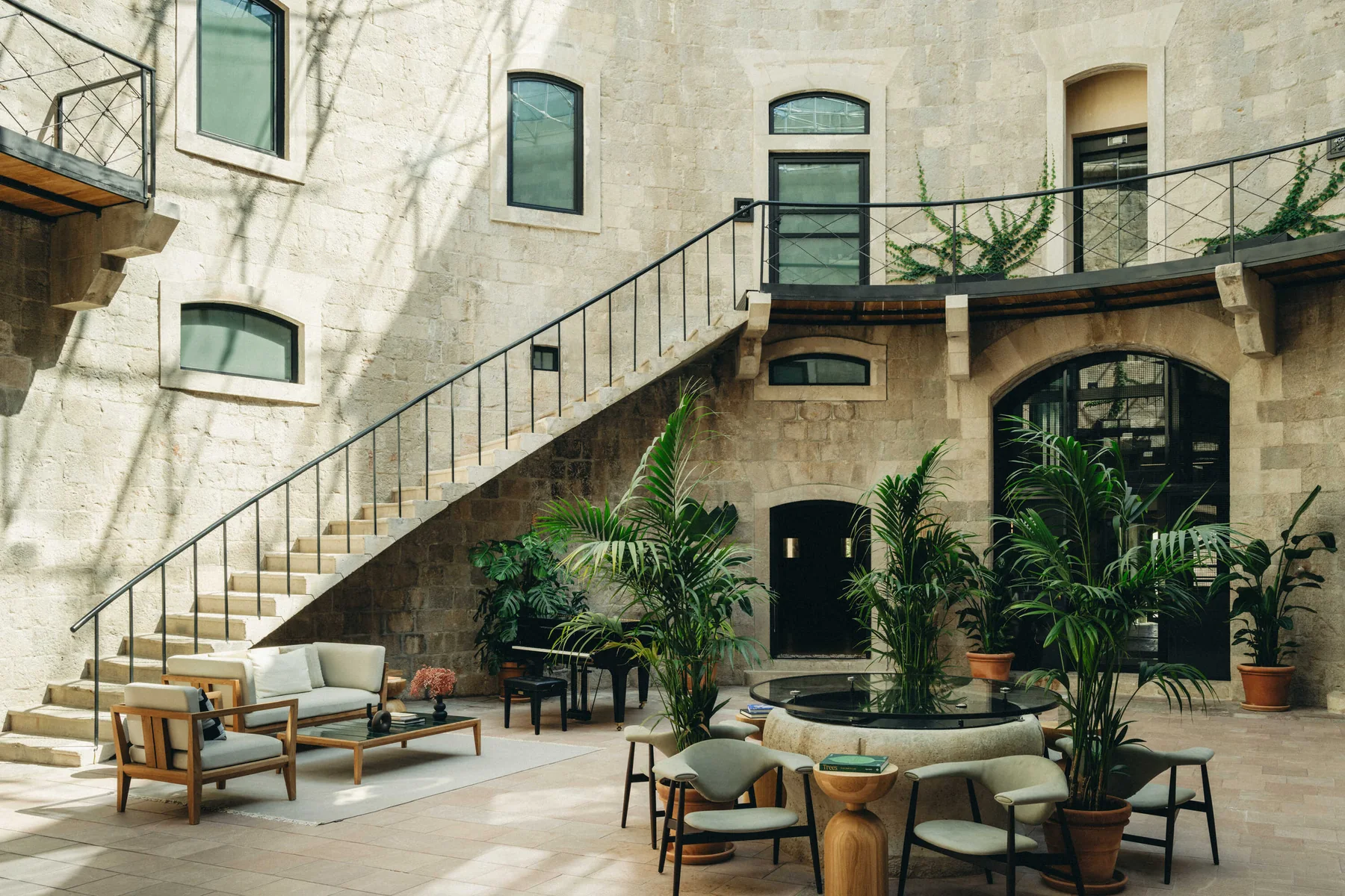 The restored atrium at Mamula Island, Montenegro