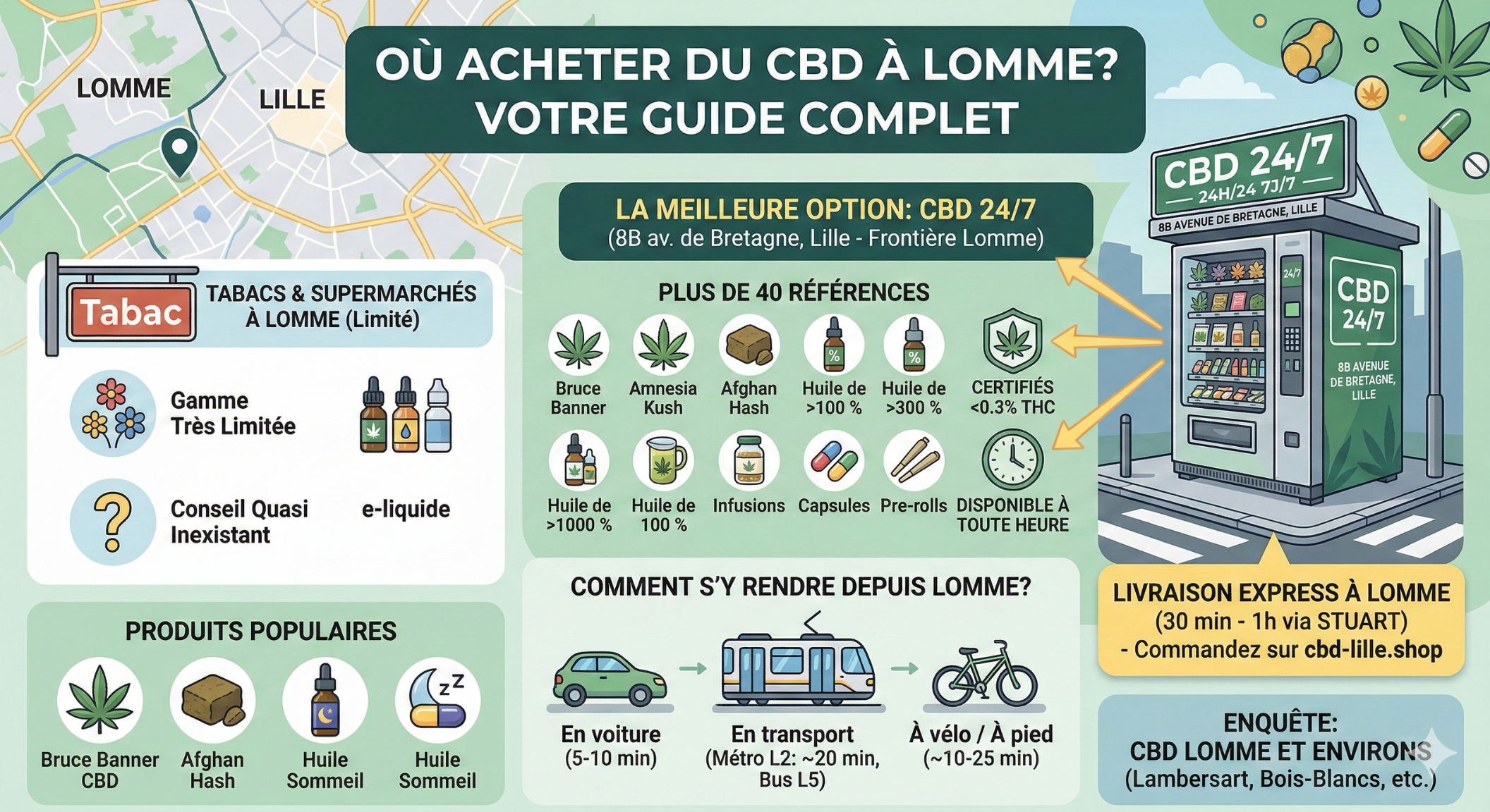 CBD Lomme : Où Trouver du CBD de Qualité Près de Chez Vous ? | CBD 24/7