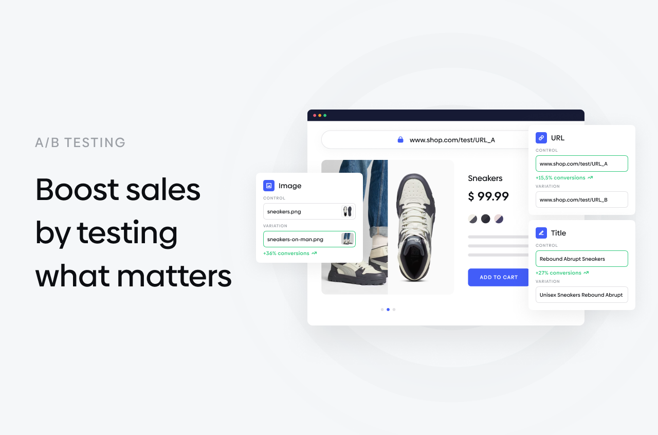 A/B testing product page elements for better conversions.