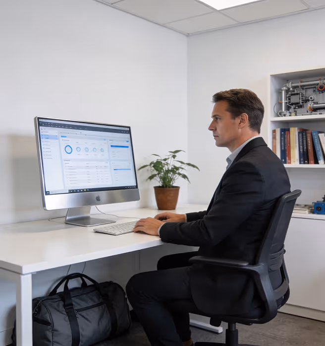 Professional woman at laptop representing Knowledge and Documentation services