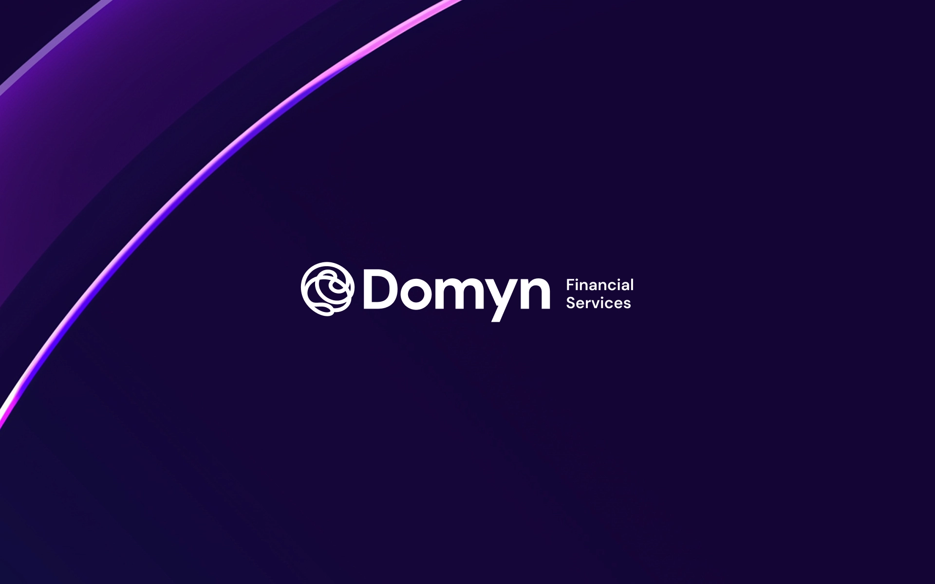 Domyn logo on purple background