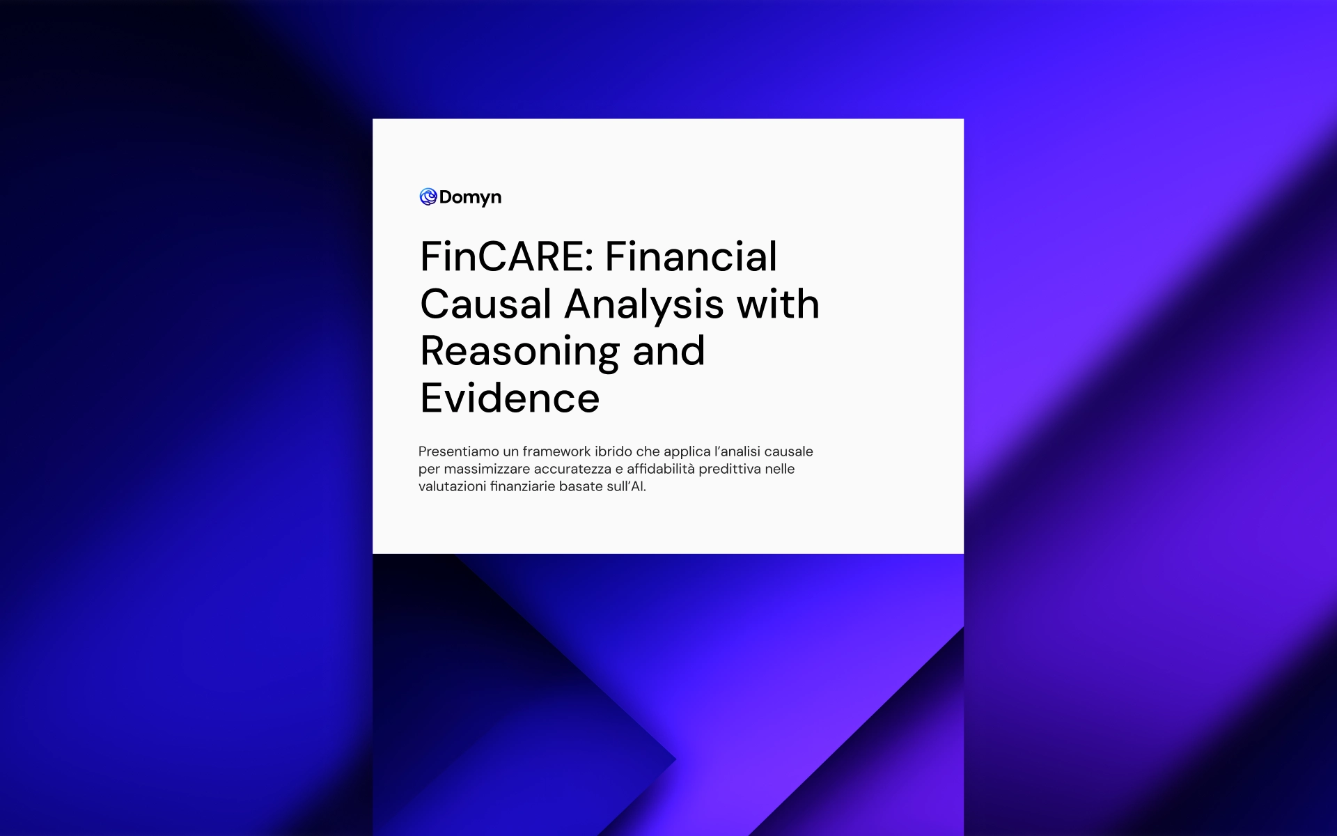 La copertina di un libro con una forma geometrica sfocata sullo sfondo